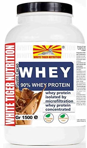 Whey isolate Protein Chocolate Flavour 90, Rich in BCAA No Aspartame Gr 750 | Increase Muscle Mass QUICK RELEASE Ideal MAGER Mass Booster | Bodybuilding | 90 Whey Protein White Tiger