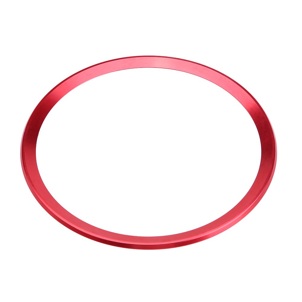 Fydun Steering Wheel Cover Trim, Car Decor Aluminum Alloy Car Steering Wheel Ring Cover Trim for A1 A4 A5 A6 Q5(Red)