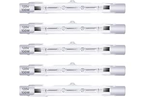 R7S Halogen Bulbs 78mm T3 100W 120V Dimmable J-Type Linear Warm White Double Ended R7S Bulbs for Security and Work Lights, Fl