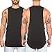 PAIZH Men's 4 Pack Fitness Workout Tank Tops Gym Cotton Tshirts Sleeveless