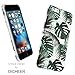 DICHEER iPhone 6 Case,iPhone 6s Case,Cute Green Palm Leaves for Women Girls Slim Fit Thin Clear Bumper Glossy TPU Soft Rubber Silicon Cover Best Protective Phone Case for iPhone 6 iPhone 6s