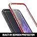 YOUMAKER Crystal Clear Case for Galaxy S9 5.8 inch, Full Body with Built-in Screen Protector Heavy Duty Protection Slim Fit Shockproof Rugged Cover for Samsung Galaxy S9 5.8 inch (2018) - Red/Black