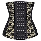 Leoneva Workout Waist Trainer Corset - Waist Cincher Tummy Shaper Girdle 6 Hooks Chemises