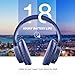 Mpow H7 Bluetooth Headphones Over Ear, 18 Hrs Comfortable Wireless Headphones w/Bag, Rechargeable HiFi Stereo Headset, CVC6.0 Headphones with Microphone for Cellphone Tablet(Blue)thumb 2