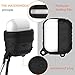 Huishang Air Pods Case Covers, 3 in 1 Protective Sleeve Airpods Cover with Anti-lost keychain Accessories for Apple Airpods (Black)