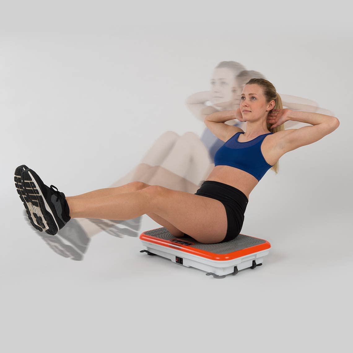 Mediashop Vibro Shaper - leistungsstarke Vibrationsplatte für Zuhause mit Griff - Vibrationsboard für Ganzkörper-Workout & Muskeltraining - Vibrationsgerät inkl. Fitnessbändern - Fitnessplattform 7
