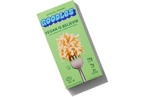Goodles Vegan Is Believin’ Mac & Cheese 1-Pack, 5.25oz - 12g Protein, 7g Fiber with Prebiotics, 21 Nutrients - Kosher Certified | Clean Label Certified