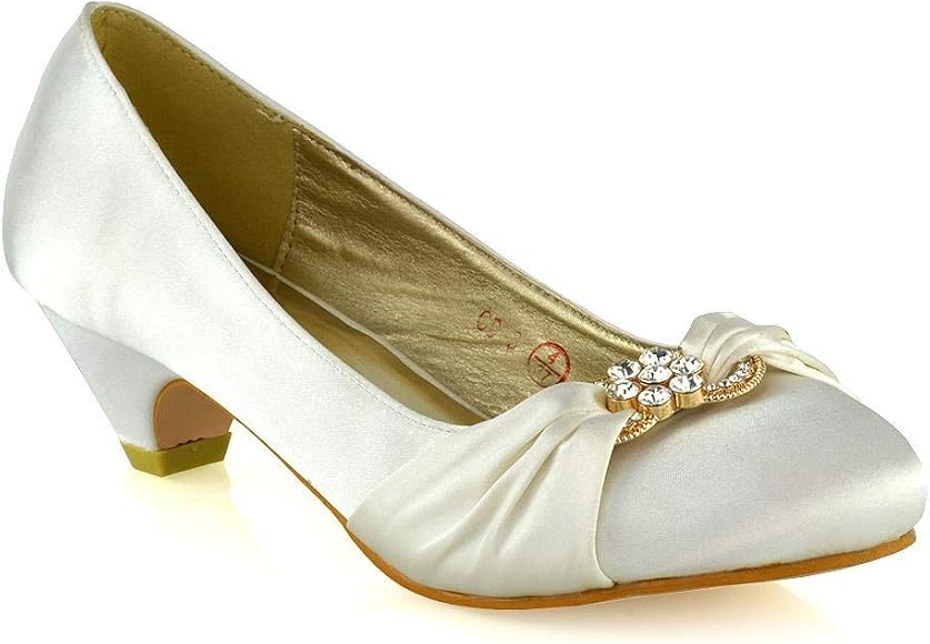 ivory satin shoes