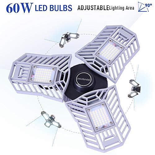 Garage Lighting,E26 Led Bulb 6000LM,Led Garage Ceiling Lights,led Garage Lights,Garage Light Bulb,led Bulb for Garage,led Shop Light,Workshop Light (Daylight, 60w”Standard”) (60w”Standard” Daylight)