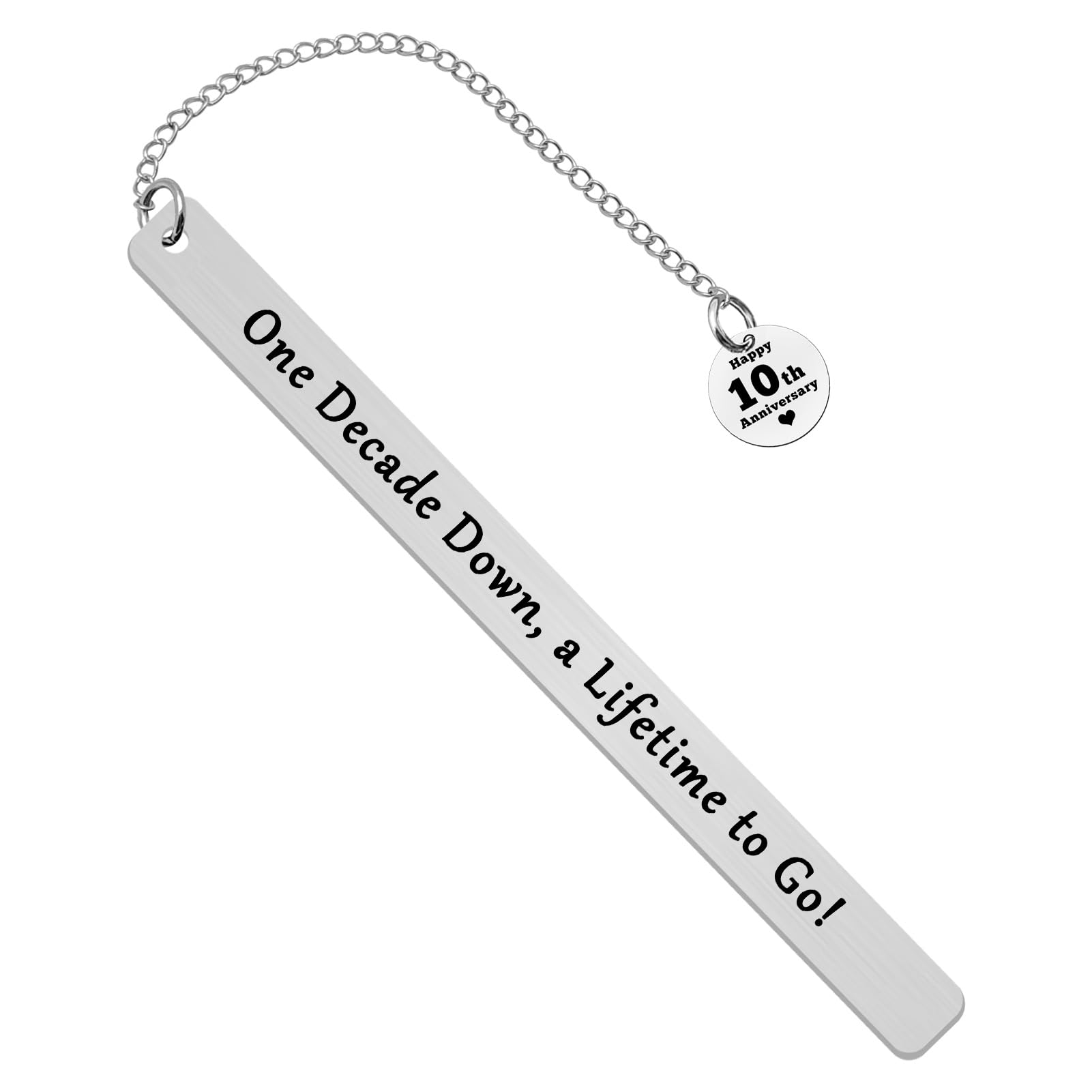 10 Year Anniversary Bookmark Gifts for Men Women Ten Tenth Anniversary Bookmark for Him Her Couple 10th Wedding Anniversary Marriage Presents for Husband Wife