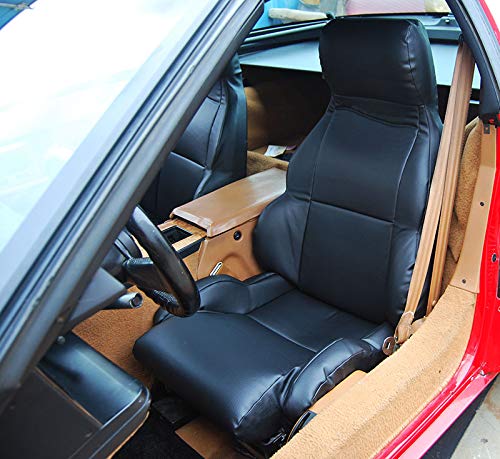 Iggee Artificial Leather Custom Made Original fit Front Seat Covers Designed for 84-93 Chevy Corvett