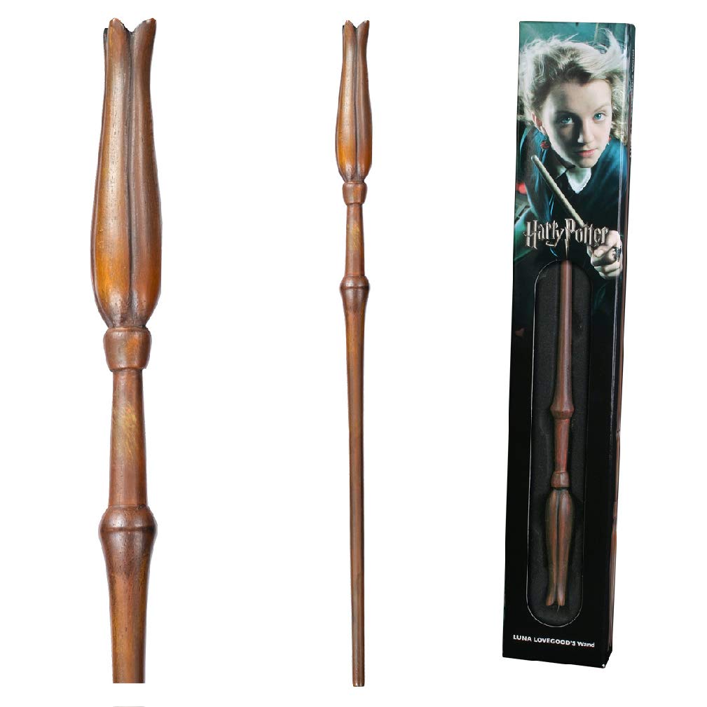 The Noble Collection - Luna Lovegood Wand In A Standard Windowed Box - 14in (34.5cm) Wizarding World Wand - Harry Potter Film Set Movie Props Wands