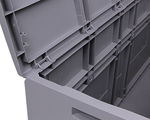Kissenbox Auflagenbox Gartentruhe Karisma 270 Liter grau abschließbar – Bild 8