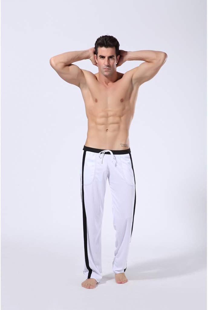 VEZAD Men's Striped Straps Summer Breathable Sport Pants Casual Sweatpants: Clothing