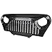 Hooke Road Front Gladiator Grill Cover Vader Grille w/Mesh Guard Compatible with Jeep Wrangler TJ 1997-2006 (Matte Black)