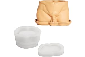 BOOWAN NICOLE Concrete Silicone Mold for Body Flower Pot, DIY Cement Decorative Planter Mould, Home Office Decoration and Events