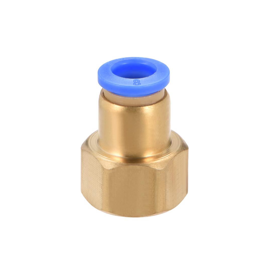 sourcing map Push to Connect Tube Fitting Adapter 8mm Tube OD x 3/8 PT Female Straight Pneumatic Connecter Connect Pipe Fitting