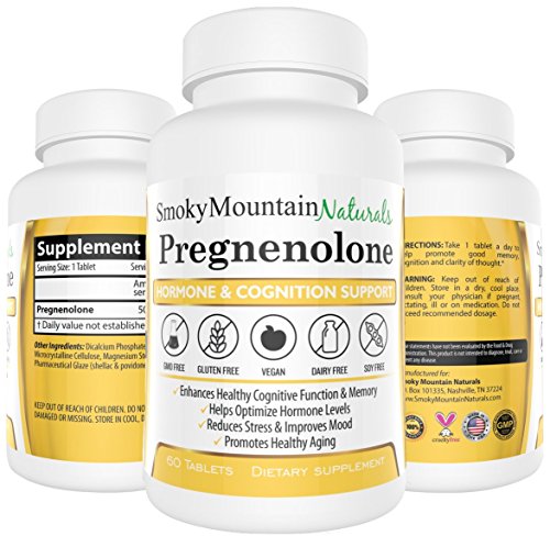 Pregnenolone 50mg Extra Strength (2 Month Supply). Reduces Menopausal and PMS Symptoms. Also For Mood, Mental Sharpness, Immune System and Stress. Free of Soy, GMOs and Dairy. Vegan and Veggie Capsule