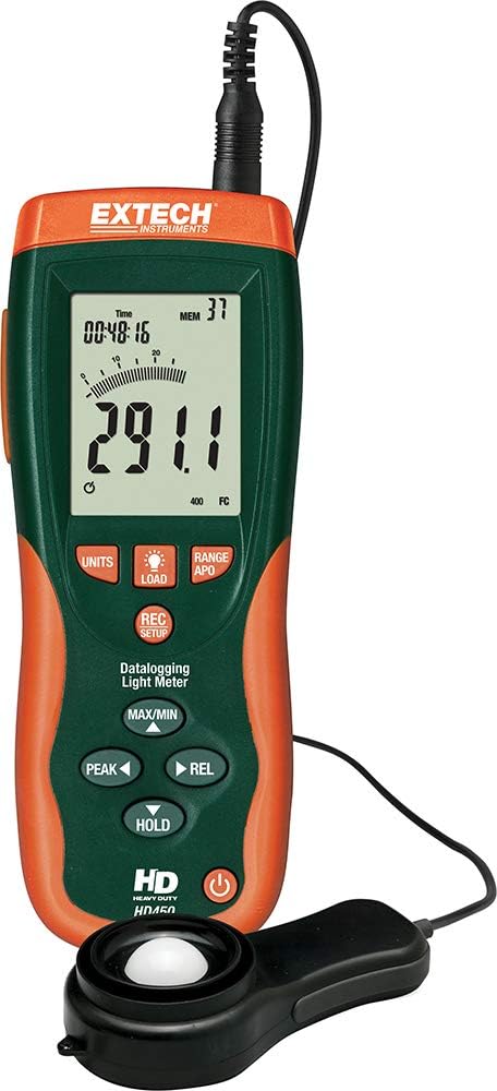 Extech HD450-NIST Datalogging Heavy Duty Light Meter with NIST
