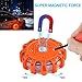 Yandu LED Road Flares (6 PACK) Emergency Beacon Safety Flare Flashing Warning Light for Car Truck Boat with Hook and Magnetic Base (set of 6)