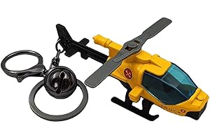 Pouoir Helicopter Keychain Military Aircraft Key Chain for Car Keys Metal Copper Pendant Bag Key Ring Accessories