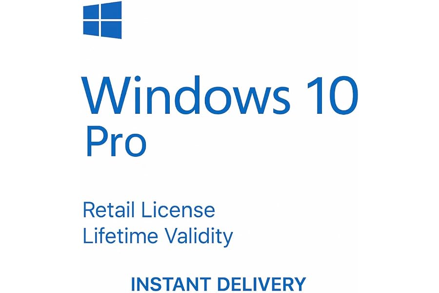 MsWindows10Pro Operating System, Retail License, Lifetime Digital Key [Instant Online Delivery]