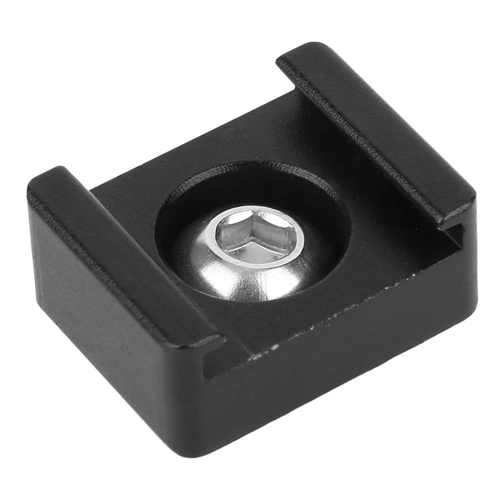 Cold Shoe Mount Adapter Base with 1/4 Inch Screw Mount Camera SLR Cage Quick Release Expansion Fixed Accessories for Microphone, Monitor, Fill Light