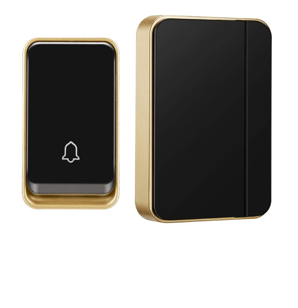 『No Battery Required』Wireless Doorbell Waterproof (Black-1 receicer)