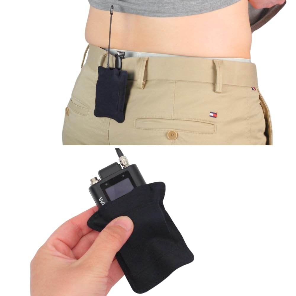 URSA Belt Pouch with Clips - Versatile Rigging for Wireless Transmitters Including RODE Wireless Go/Pro (Black, Small)
