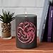 Game of Thrones Candle - Large House Targaryen Insignia Sculpted Pillar Candle - Reusable With 80 Hour Burn Time - Perfect Gift for the GoT Fan - Unscented - 6
