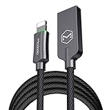 iPhone charger cable 6 Feet /1.8 meters Smart LED Auto Disconnect lightning cable charger Nylong Braided USB lightning cable compatible with iPhone 8 X 7/ 7 Plus/6/6s/6 plus/6s plus/ 5s/5c iPad iPod