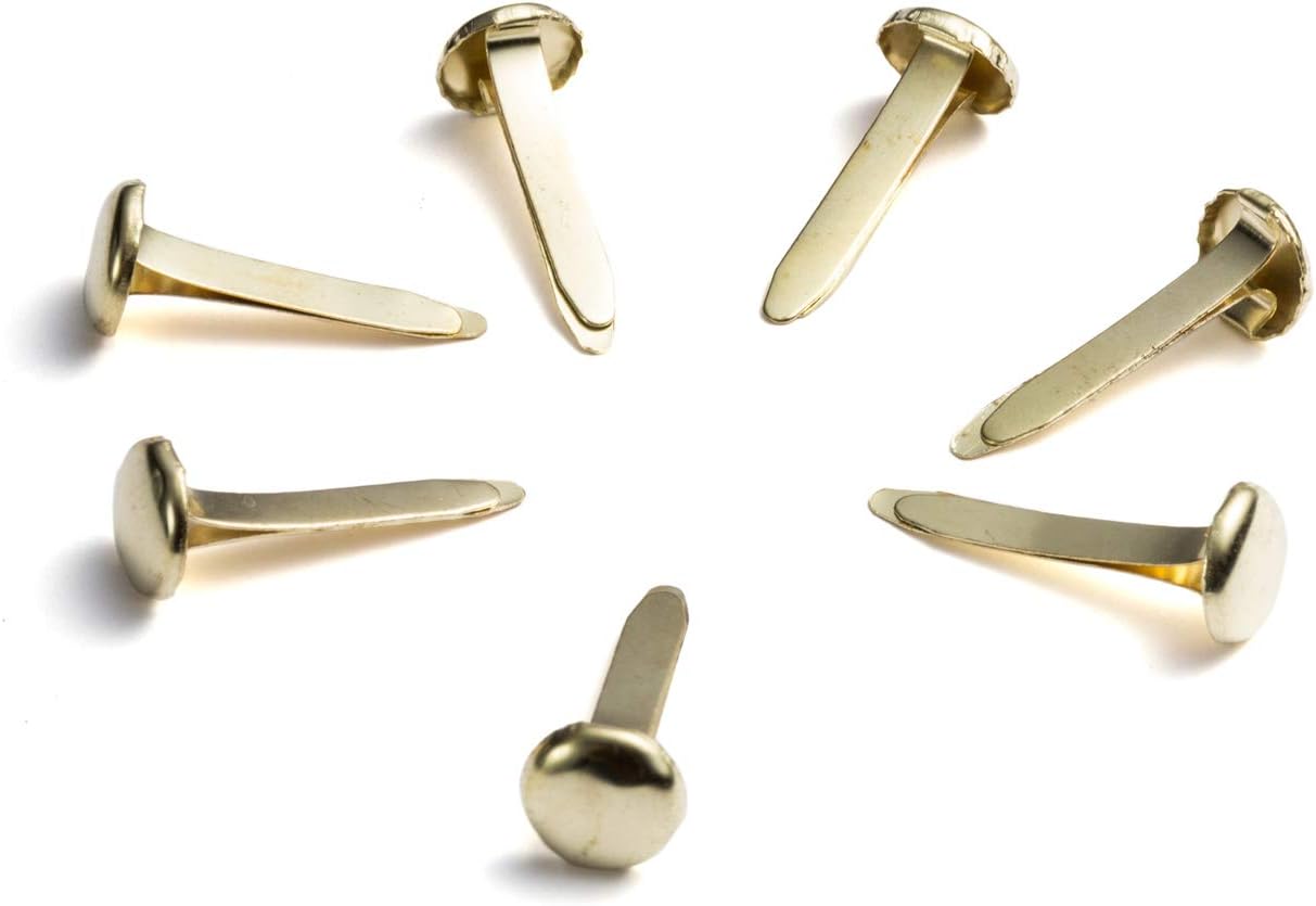 Y&YUAN Paper Fasteners Crafts Scrapbooking Round Metal