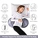 Chilling Home Pregnancy Wedge Pillow, Velvet Maternity Wedge Pillow For Side Sleeping, Newborn Lounger Pregnancy Side Sleeper Pillow for Belly Support, Grey