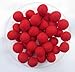 Wool Felt Balls Beads Natural Felting Woolen Felted Fabric Felting for Home Decor Crafts Handcrafts DIY 50pcs 20mm(red)