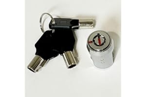 RI-KEY SECURITY RiKey Security - Storage Cylinder Lock with 3 Tubular Keys for Roll-up Door Unit Secure 19mm