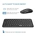 Wireless Keyboard and Mouse Combo, Jelly Comb KS45 2.4GHz Ultra Thin Compact Small Wireless Keyboard and Mouse Set for Laptop/PC, Window XP/Vista / 7/8/ 9 - Round Keycaps (Black)