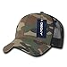 DECKY Cotton Curve Bill Trucker Cap, Woodland/Woodland/Black