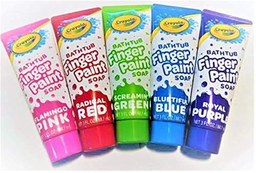 Crayola Bathtub Finger Paint Soap Pack New Vibrant Colors in