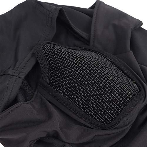 MOGOI Steel Mesh Airsoft Mask, Ninja Style Balaclava Mesh Mask Breathable Half Face Airsoft Mask for Fencing, Airsoft, Paintball, BB Gun, CS Game, Hunting and Shooting, A