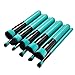 Matto Classic 10 Pcs Lake-Blue Makeup Brush Set with Black Pouch Premium Synthetic Hair Kabuki Brush Kit for Face Eye Foundation Cosmetic Tool