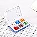 U-Trak Pill Box Alarm Pill Organizer Mini Portable Daily Pill Case with Digital Alarm Clock Reminder 6 Compartments Blue