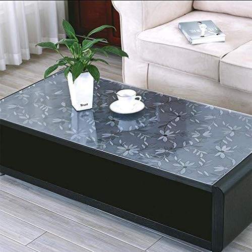 HOMEJYMADE PVC Waterproof tablecloths,Thick Soft Glass Transparent PVC Protector Table Pads-A 80x200cm(31x79inch)