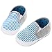 Voberry® Baby Boys Girls Toddlers Striped Sneakers Soft Sole Anti-slip Outdoor Canvas Shoes (0~6 Month, Blue)