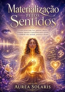 Livro Materialização pelos Sentidos: Como ativar som, tato, palavra, cheiro, imagem, emoção e leis herméticas para cocriar a realidade com consciência