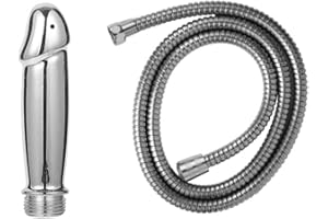 Unisex Shower Rinse Nozzle, 5-Hole Spray Nozzle, Reusable Cleaning System (11ACA) (Large)