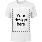 Custom T Shirts for Men Women, Personalized Shirt with Image, Text or Logo, Customized T-Shirts Design Your Own