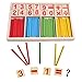 Generic Wooden Number Cards and Montessori Counting Rods with Box