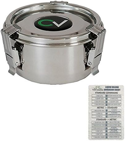 CVAULT HUMIDITY CURING STORAGE CONTAINERS + Twin Canaries Chart - Small, 3.25" x 1.75"
