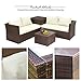 Wisteria Lane 7 Piece Outdoor Patio Furniture Sets, Outdoor Sectional Furniture with Tempered Glass Table and Cushion