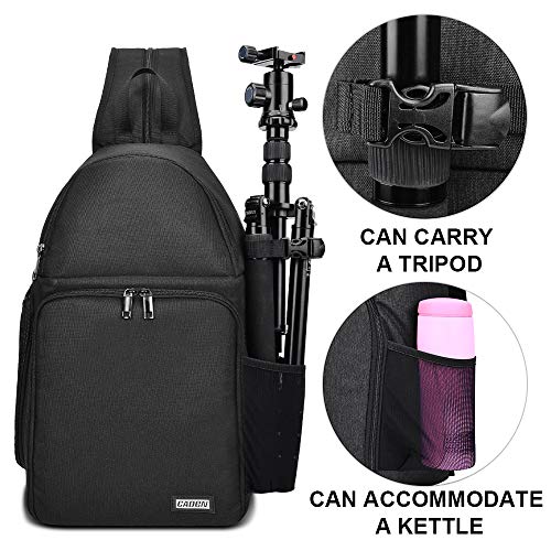 CADeN DSLR Camera Sling Backpack, Camera Backpack Bag with Tripod